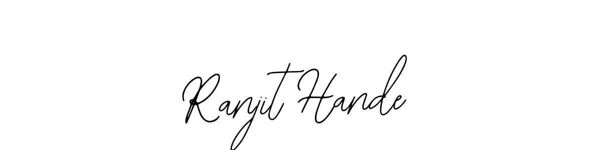 Use a signature maker to create a handwritten signature online. With this signature software, you can design (Bearetta-2O07w) your own signature for name Ranjit Hande. Ranjit Hande signature style 12 images and pictures png