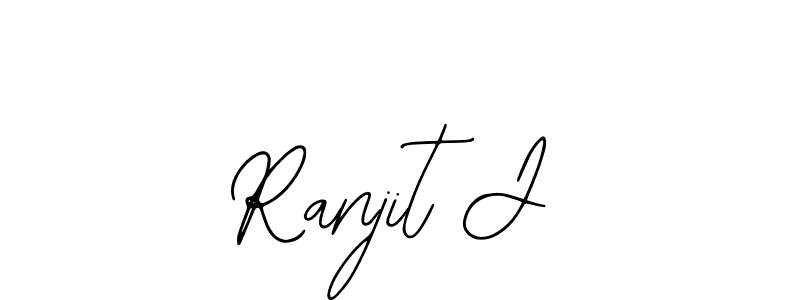 if you are searching for the best signature style for your name Ranjit J. so please give up your signature search. here we have designed multiple signature styles  using Bearetta-2O07w. Ranjit J signature style 12 images and pictures png