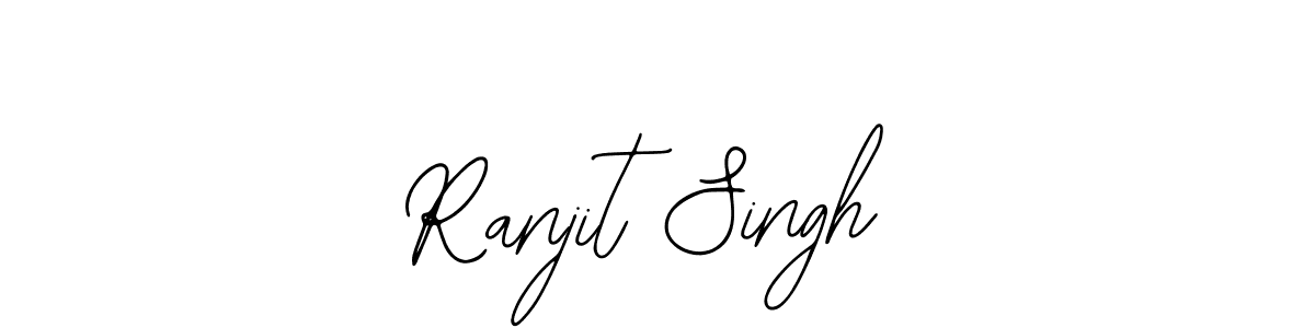 How to make Ranjit Singh name signature. Use Bearetta-2O07w style for creating short signs online. This is the latest handwritten sign. Ranjit Singh signature style 12 images and pictures png