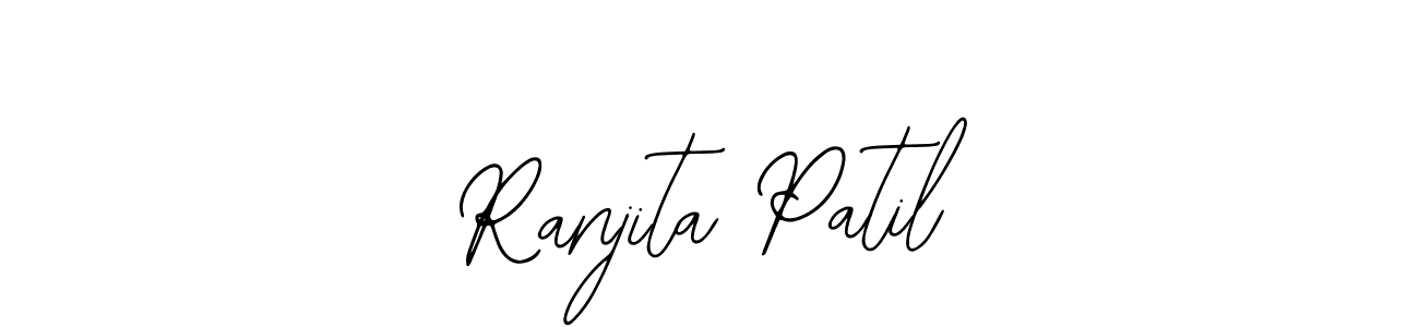 You should practise on your own different ways (Bearetta-2O07w) to write your name (Ranjita Patil) in signature. don't let someone else do it for you. Ranjita Patil signature style 12 images and pictures png