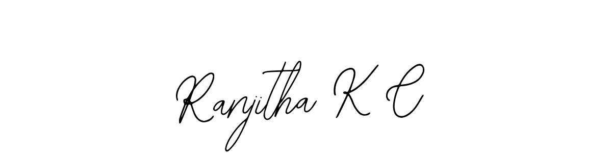 You should practise on your own different ways (Bearetta-2O07w) to write your name (Ranjitha K C) in signature. don't let someone else do it for you. Ranjitha K C signature style 12 images and pictures png