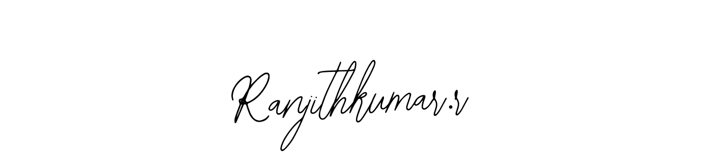 You should practise on your own different ways (Bearetta-2O07w) to write your name (Ranjithkumar.r) in signature. don't let someone else do it for you. Ranjithkumar.r signature style 12 images and pictures png