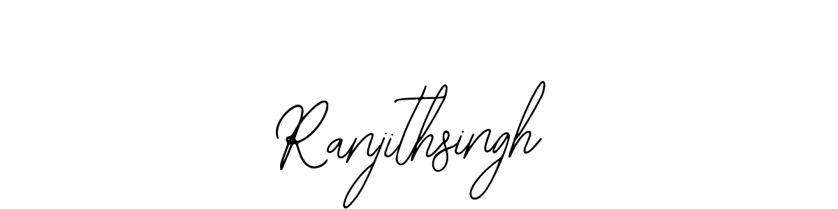 How to make Ranjithsingh name signature. Use Bearetta-2O07w style for creating short signs online. This is the latest handwritten sign. Ranjithsingh signature style 12 images and pictures png
