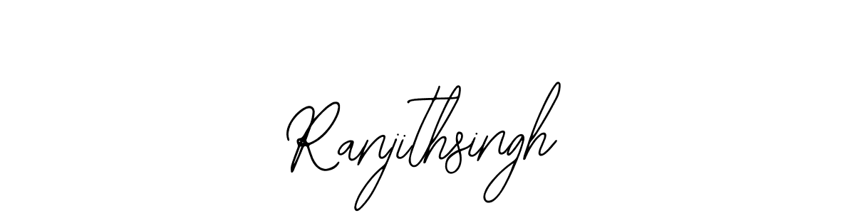 How to make Ranjithsingh name signature. Use Bearetta-2O07w style for creating short signs online. This is the latest handwritten sign. Ranjithsingh signature style 12 images and pictures png