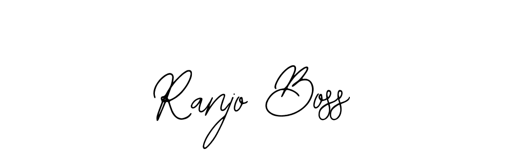 How to make Ranjo Boss name signature. Use Bearetta-2O07w style for creating short signs online. This is the latest handwritten sign. Ranjo Boss signature style 12 images and pictures png