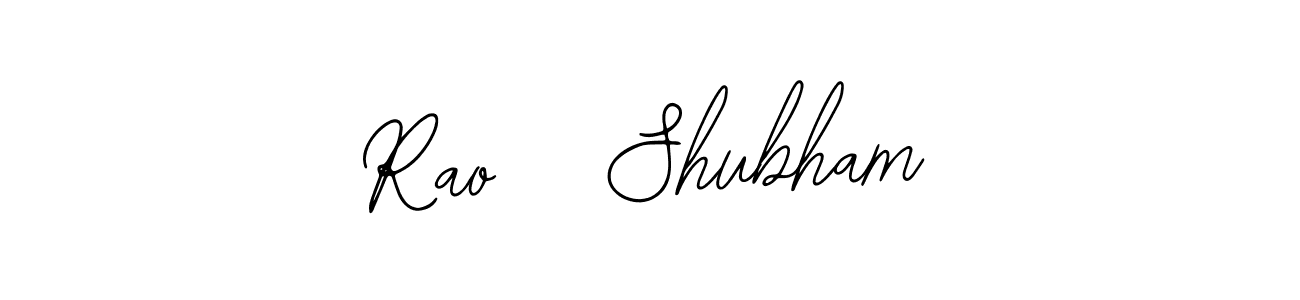 How to make Rao   Shubham name signature. Use Bearetta-2O07w style for creating short signs online. This is the latest handwritten sign. Rao   Shubham signature style 12 images and pictures png