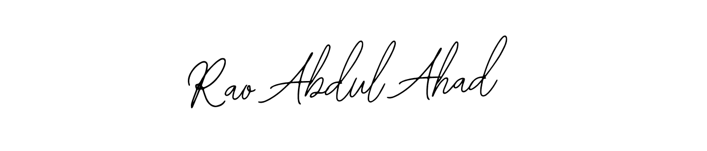 Design your own signature with our free online signature maker. With this signature software, you can create a handwritten (Bearetta-2O07w) signature for name Rao Abdul Ahad. Rao Abdul Ahad signature style 12 images and pictures png