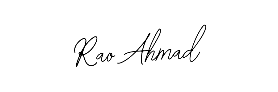 How to make Rao Ahmad name signature. Use Bearetta-2O07w style for creating short signs online. This is the latest handwritten sign. Rao Ahmad signature style 12 images and pictures png