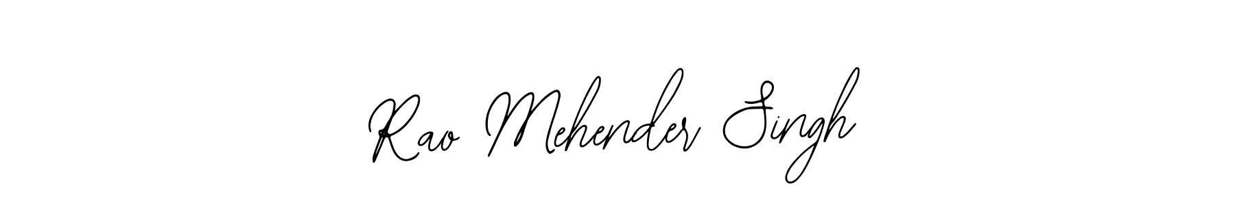 Bearetta-2O07w is a professional signature style that is perfect for those who want to add a touch of class to their signature. It is also a great choice for those who want to make their signature more unique. Get Rao Mehender Singh name to fancy signature for free. Rao Mehender Singh signature style 12 images and pictures png