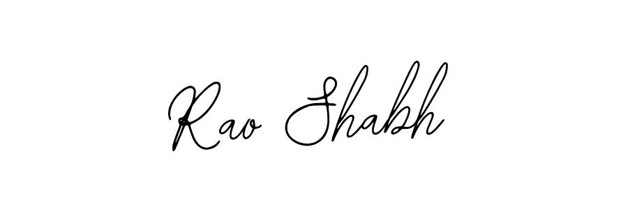 Also You can easily find your signature by using the search form. We will create Rao Shabh name handwritten signature images for you free of cost using Bearetta-2O07w sign style. Rao Shabh signature style 12 images and pictures png
