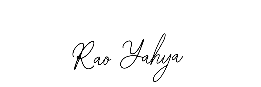 Design your own signature with our free online signature maker. With this signature software, you can create a handwritten (Bearetta-2O07w) signature for name Rao Yahya. Rao Yahya signature style 12 images and pictures png