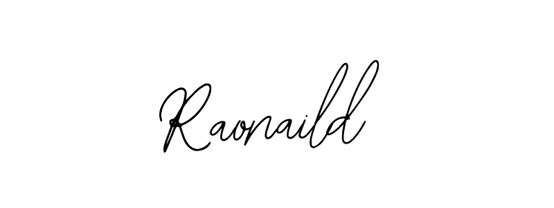 How to make Raonaild name signature. Use Bearetta-2O07w style for creating short signs online. This is the latest handwritten sign. Raonaild signature style 12 images and pictures png