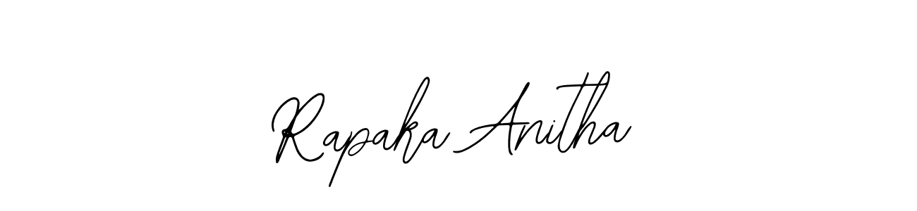 The best way (Bearetta-2O07w) to make a short signature is to pick only two or three words in your name. The name Rapaka Anitha include a total of six letters. For converting this name. Rapaka Anitha signature style 12 images and pictures png