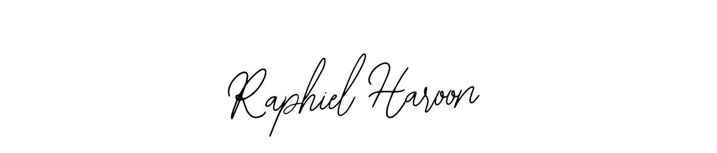 Make a beautiful signature design for name Raphiel Haroon. With this signature (Bearetta-2O07w) style, you can create a handwritten signature for free. Raphiel Haroon signature style 12 images and pictures png