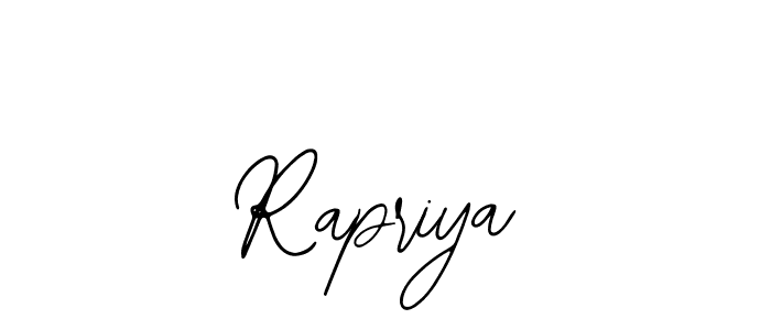 Use a signature maker to create a handwritten signature online. With this signature software, you can design (Bearetta-2O07w) your own signature for name Rapriya. Rapriya signature style 12 images and pictures png