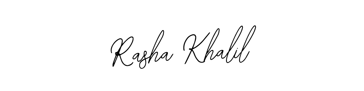 Use a signature maker to create a handwritten signature online. With this signature software, you can design (Bearetta-2O07w) your own signature for name Rasha Khalil. Rasha Khalil signature style 12 images and pictures png