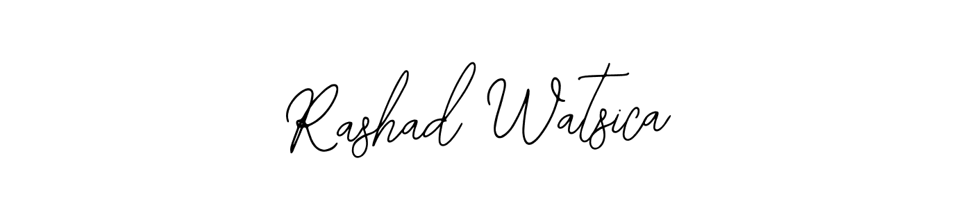 It looks lik you need a new signature style for name Rashad Watsica. Design unique handwritten (Bearetta-2O07w) signature with our free signature maker in just a few clicks. Rashad Watsica signature style 12 images and pictures png