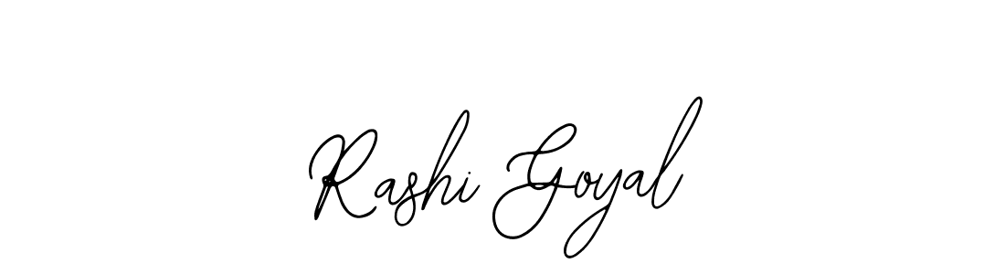 How to make Rashi Goyal name signature. Use Bearetta-2O07w style for creating short signs online. This is the latest handwritten sign. Rashi Goyal signature style 12 images and pictures png