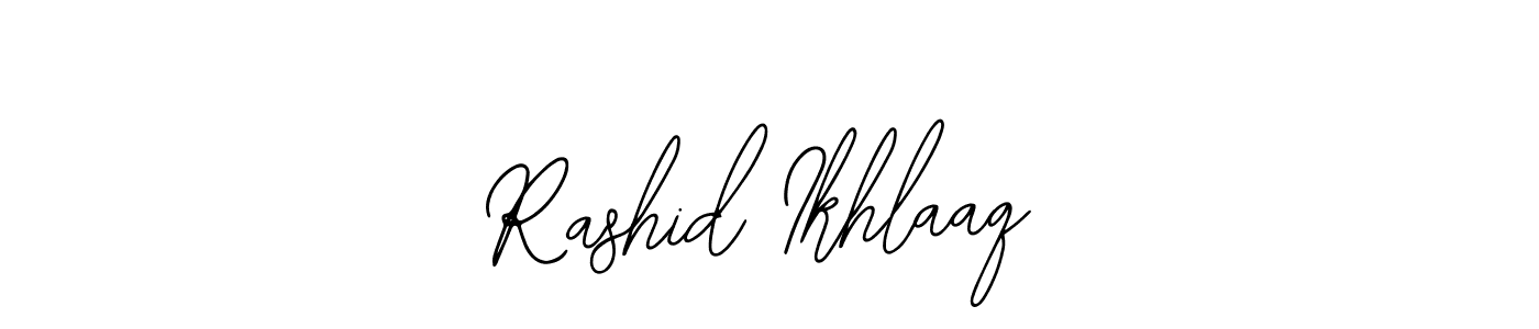 Use a signature maker to create a handwritten signature online. With this signature software, you can design (Bearetta-2O07w) your own signature for name Rashid Ikhlaaq. Rashid Ikhlaaq signature style 12 images and pictures png