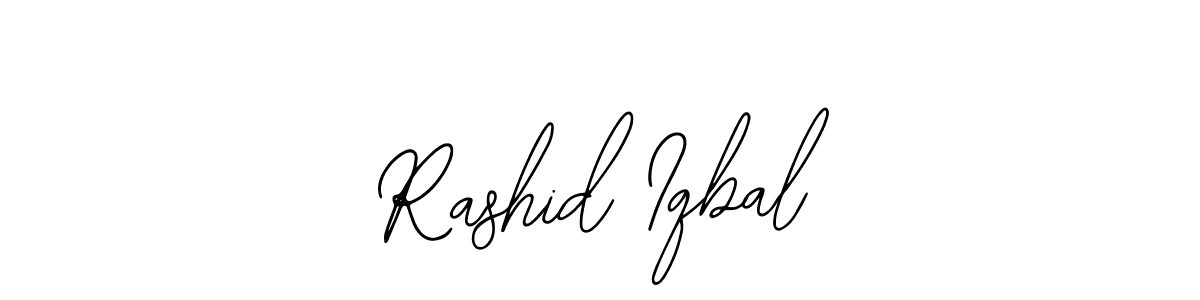 Bearetta-2O07w is a professional signature style that is perfect for those who want to add a touch of class to their signature. It is also a great choice for those who want to make their signature more unique. Get Rashid Iqbal name to fancy signature for free. Rashid Iqbal signature style 12 images and pictures png