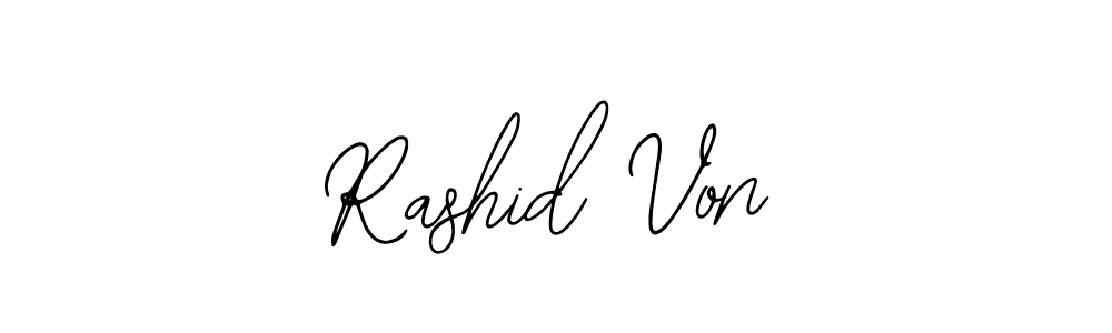 if you are searching for the best signature style for your name Rashid Von. so please give up your signature search. here we have designed multiple signature styles  using Bearetta-2O07w. Rashid Von signature style 12 images and pictures png