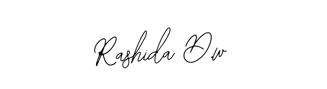 The best way (Bearetta-2O07w) to make a short signature is to pick only two or three words in your name. The name Rashida D.w include a total of six letters. For converting this name. Rashida D.w signature style 12 images and pictures png