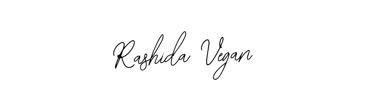 How to make Rashida Vegan name signature. Use Bearetta-2O07w style for creating short signs online. This is the latest handwritten sign. Rashida Vegan signature style 12 images and pictures png