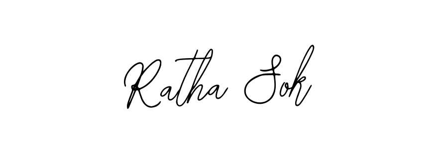 if you are searching for the best signature style for your name Ratha Sok. so please give up your signature search. here we have designed multiple signature styles  using Bearetta-2O07w. Ratha Sok signature style 12 images and pictures png