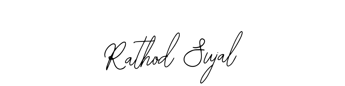 The best way (Bearetta-2O07w) to make a short signature is to pick only two or three words in your name. The name Rathod Sujal include a total of six letters. For converting this name. Rathod Sujal signature style 12 images and pictures png