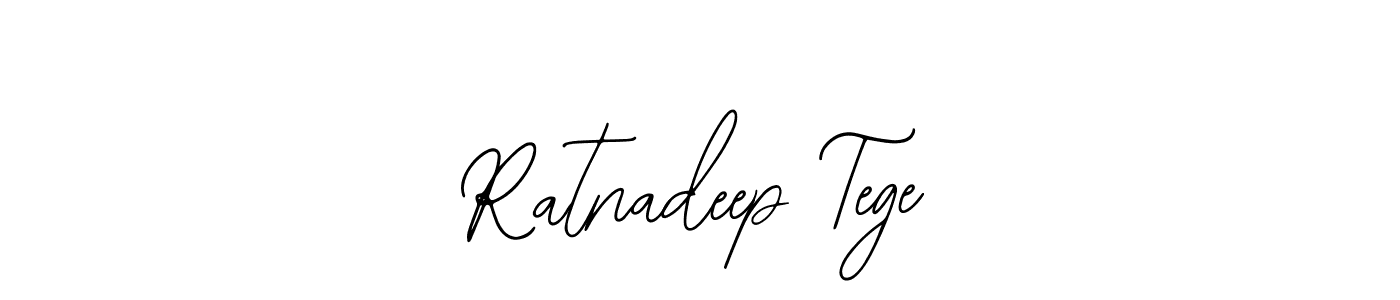 How to make Ratnadeep Tege name signature. Use Bearetta-2O07w style for creating short signs online. This is the latest handwritten sign. Ratnadeep Tege signature style 12 images and pictures png
