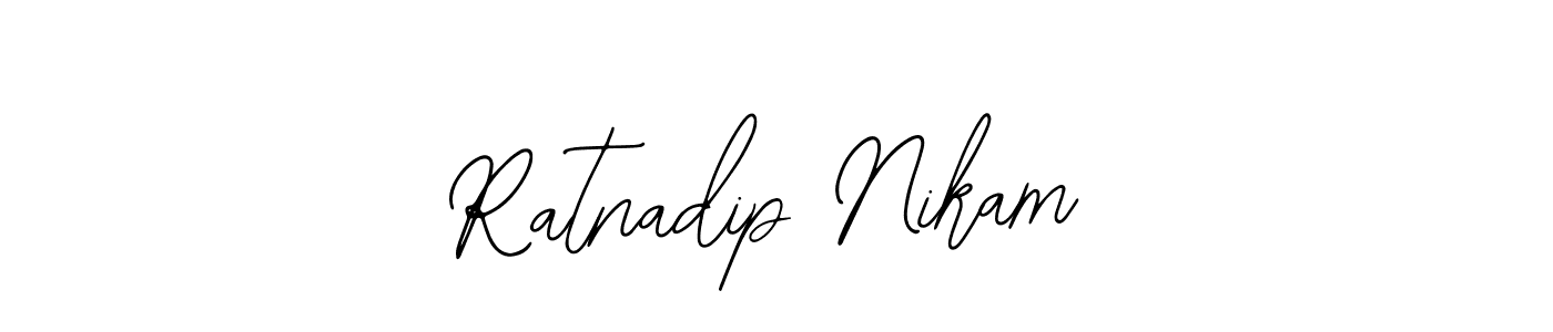 How to make Ratnadip Nikam name signature. Use Bearetta-2O07w style for creating short signs online. This is the latest handwritten sign. Ratnadip Nikam signature style 12 images and pictures png
