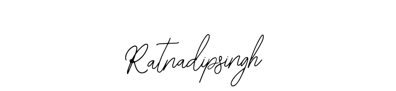 You should practise on your own different ways (Bearetta-2O07w) to write your name (Ratnadipsingh) in signature. don't let someone else do it for you. Ratnadipsingh signature style 12 images and pictures png