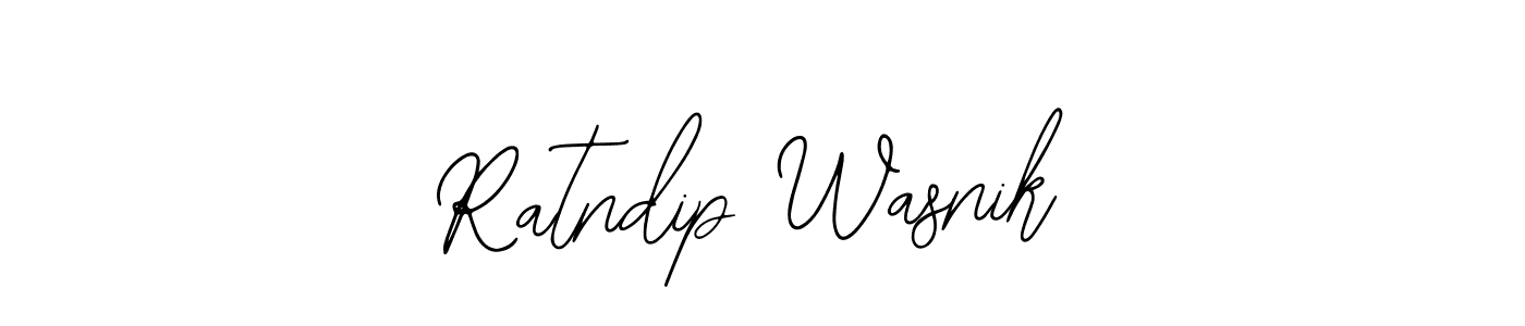 How to make Ratndip Wasnik name signature. Use Bearetta-2O07w style for creating short signs online. This is the latest handwritten sign. Ratndip Wasnik signature style 12 images and pictures png