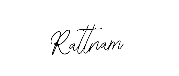 How to make Rattnam name signature. Use Bearetta-2O07w style for creating short signs online. This is the latest handwritten sign. Rattnam signature style 12 images and pictures png