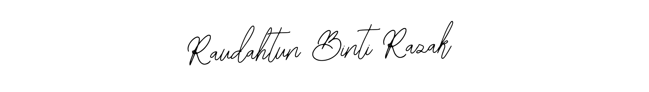 How to make Raudahtun Binti Razak signature? Bearetta-2O07w is a professional autograph style. Create handwritten signature for Raudahtun Binti Razak name. Raudahtun Binti Razak signature style 12 images and pictures png