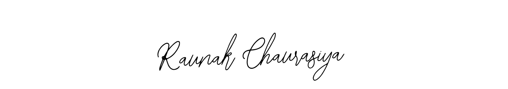 How to make Raunak Chaurasiya name signature. Use Bearetta-2O07w style for creating short signs online. This is the latest handwritten sign. Raunak Chaurasiya signature style 12 images and pictures png