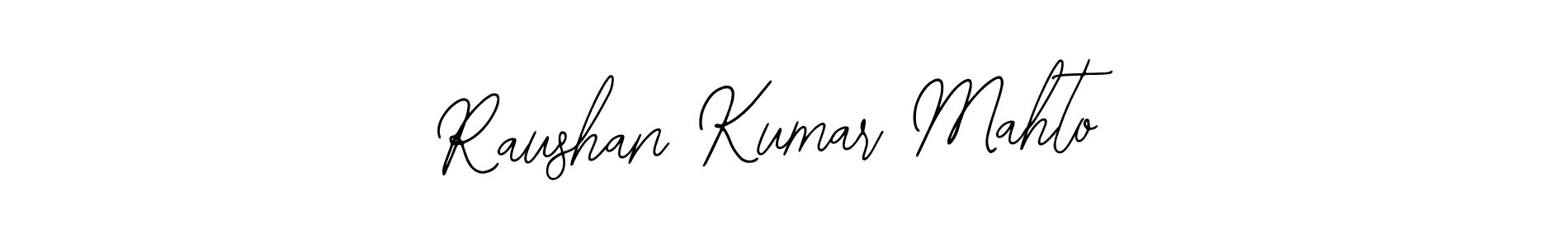 How to make Raushan Kumar Mahto name signature. Use Bearetta-2O07w style for creating short signs online. This is the latest handwritten sign. Raushan Kumar Mahto signature style 12 images and pictures png