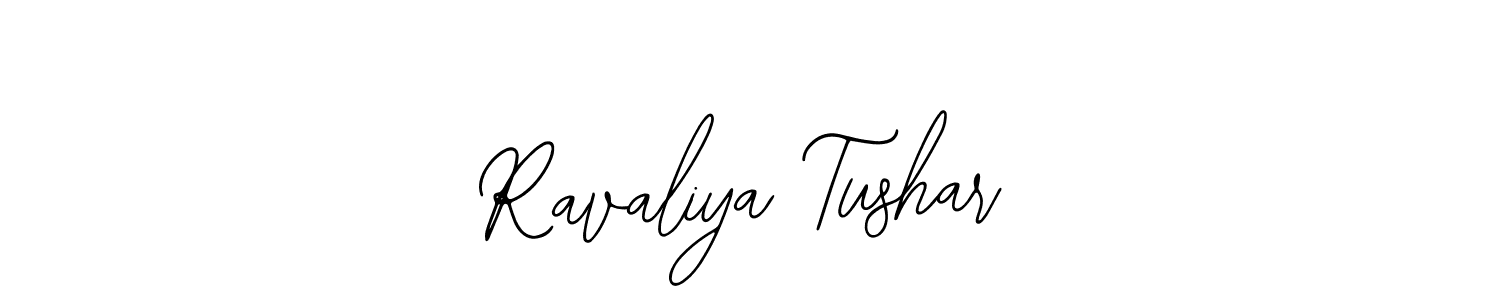 How to make Ravaliya Tushar name signature. Use Bearetta-2O07w style for creating short signs online. This is the latest handwritten sign. Ravaliya Tushar signature style 12 images and pictures png