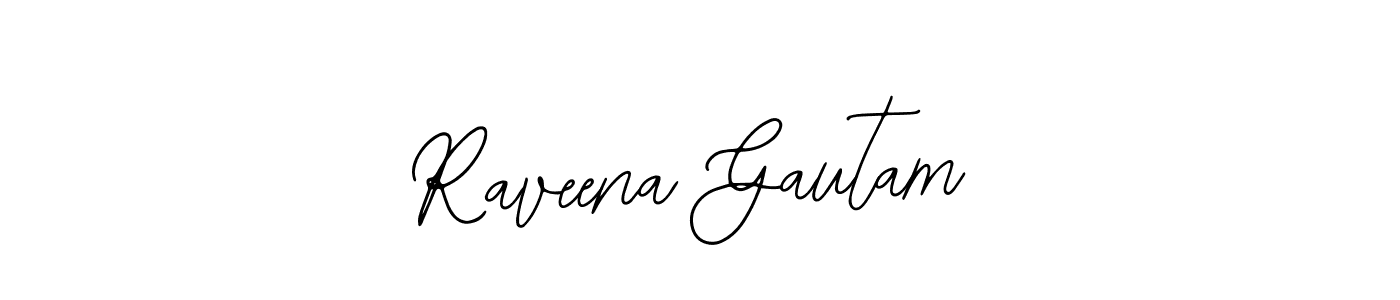 Create a beautiful signature design for name Raveena Gautam. With this signature (Bearetta-2O07w) fonts, you can make a handwritten signature for free. Raveena Gautam signature style 12 images and pictures png