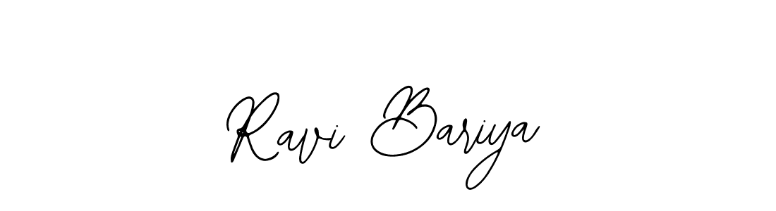 How to make Ravi Bariya name signature. Use Bearetta-2O07w style for creating short signs online. This is the latest handwritten sign. Ravi Bariya signature style 12 images and pictures png