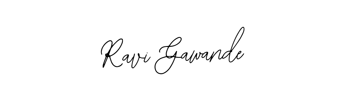 How to make Ravi Gawande name signature. Use Bearetta-2O07w style for creating short signs online. This is the latest handwritten sign. Ravi Gawande signature style 12 images and pictures png