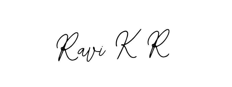 Design your own signature with our free online signature maker. With this signature software, you can create a handwritten (Bearetta-2O07w) signature for name Ravi K R. Ravi K R signature style 12 images and pictures png