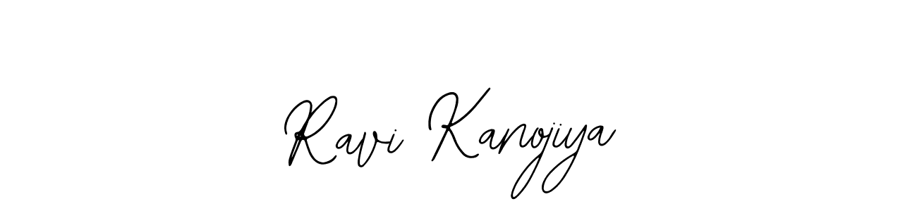 How to make Ravi Kanojiya name signature. Use Bearetta-2O07w style for creating short signs online. This is the latest handwritten sign. Ravi Kanojiya signature style 12 images and pictures png