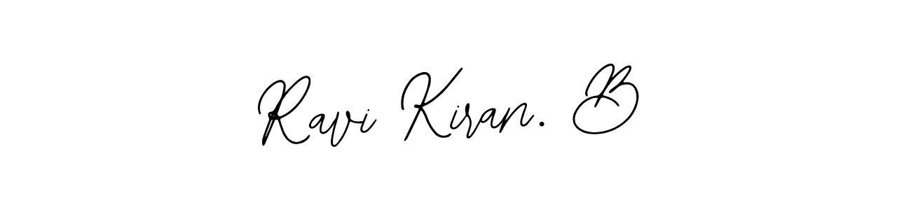 How to make Ravi Kiran. B name signature. Use Bearetta-2O07w style for creating short signs online. This is the latest handwritten sign. Ravi Kiran. B signature style 12 images and pictures png