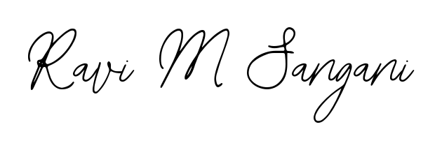 Upgrade your professional image with Ravi M Sangani signature created with Bearetta-2O07w font. Fast, free, and watermark-free download. Ravi M Sangani signature style 12 images and pictures png