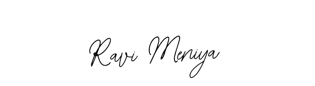 Also we have Ravi Meniya name is the best signature style. Create professional handwritten signature collection using Bearetta-2O07w autograph style. Ravi Meniya signature style 12 images and pictures png