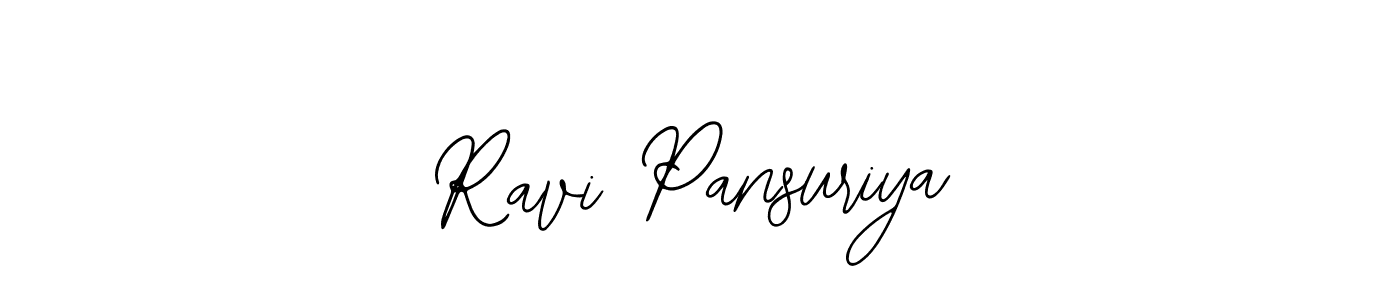 Bearetta-2O07w is a professional signature style that is perfect for those who want to add a touch of class to their signature. It is also a great choice for those who want to make their signature more unique. Get Ravi Pansuriya name to fancy signature for free. Ravi Pansuriya signature style 12 images and pictures png