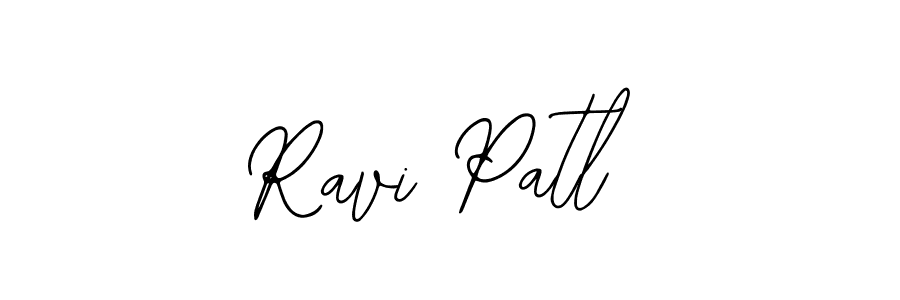 You should practise on your own different ways (Bearetta-2O07w) to write your name (Ravi Patl) in signature. don't let someone else do it for you. Ravi Patl signature style 12 images and pictures png