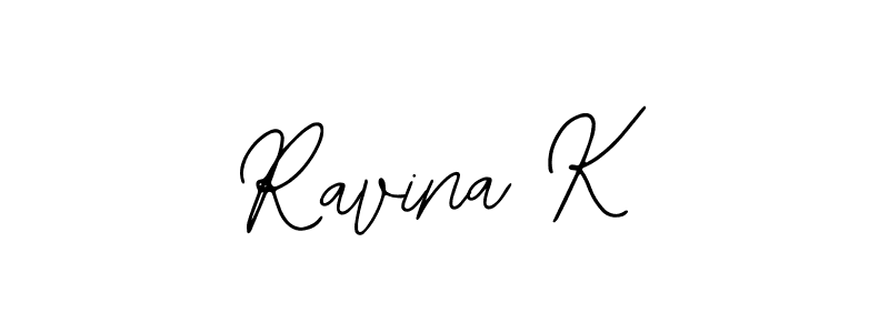 if you are searching for the best signature style for your name Ravina K. so please give up your signature search. here we have designed multiple signature styles  using Bearetta-2O07w. Ravina K signature style 12 images and pictures png