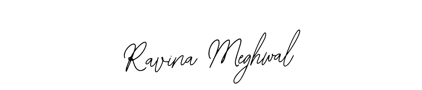 The best way (Bearetta-2O07w) to make a short signature is to pick only two or three words in your name. The name Ravina Meghwal include a total of six letters. For converting this name. Ravina Meghwal signature style 12 images and pictures png